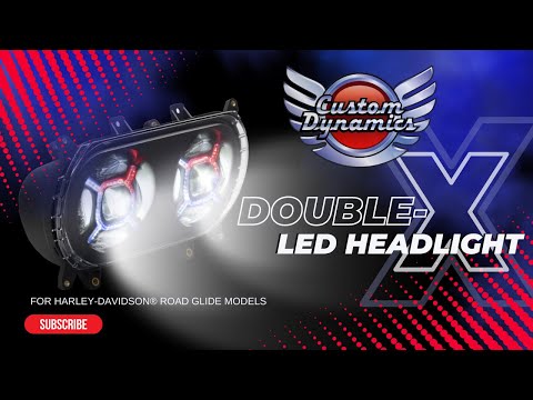 CUSTOM DYNAMICS 2001-2605 PG-RG-B ProGLOW™ Double-X LED Headlight - Black - Road Glide
