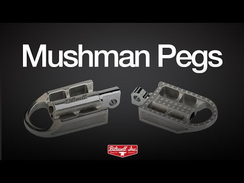 BILTWELL Mushman Footpegs Standard - Black Electroplated