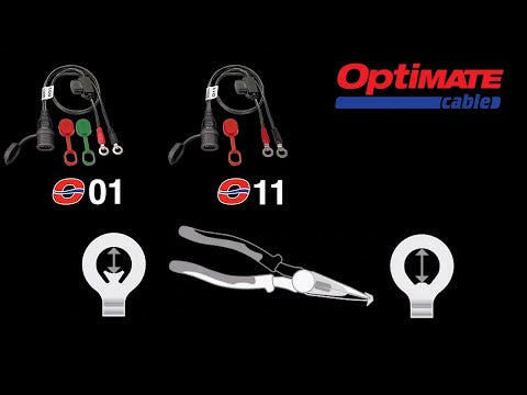 TECMATE 3807-0424 O-01X4 1/4" Eyelet Battery Connection Lead Optimate™ Permanent Battery Lead - 4 Pack