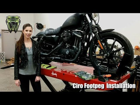 CIRO 1620-1480 61006 CMX Footpegs chrome - with mount