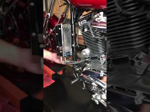 Ultracool Side Mount Oil Cooler With Fan Kit Chrome FXR Touring - SMT-1C For Harley Motorcycles 1984-2008