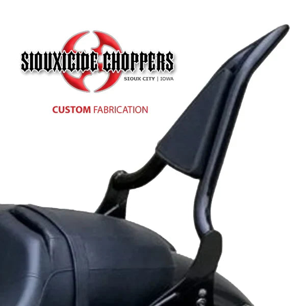 Siouxicide Choppers Excalibur Detachable Sissy Bar Backrest Black, Short 16, 1 1/4 In For Harley Touring 2009-2026