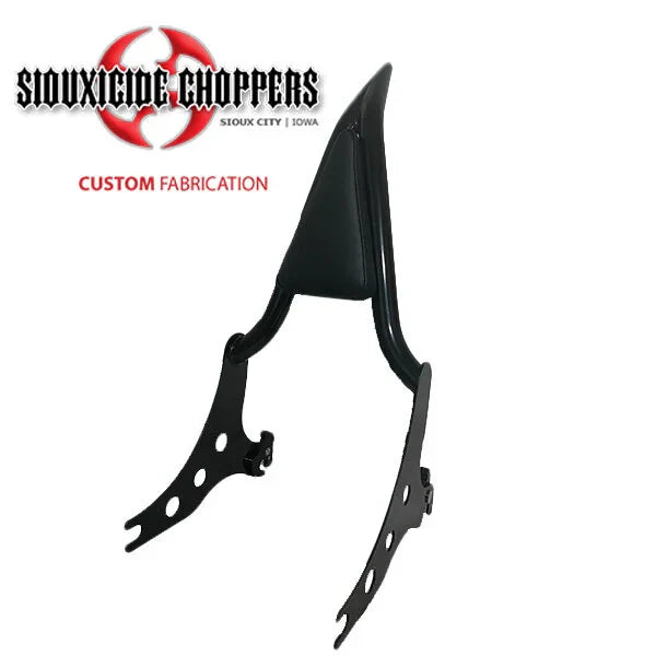 Siouxicide Choppers Softail Excalibur Backrest Black, Short 16, 1 1/4 In For Harley Softail 2018-2026