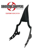 Siouxicide Choppers Softail Excalibur Backrest 1 1/2 In, Tall 22, Black, Non-Perforated Pad Double Diamond Orange For Harley Softail 2018-2026