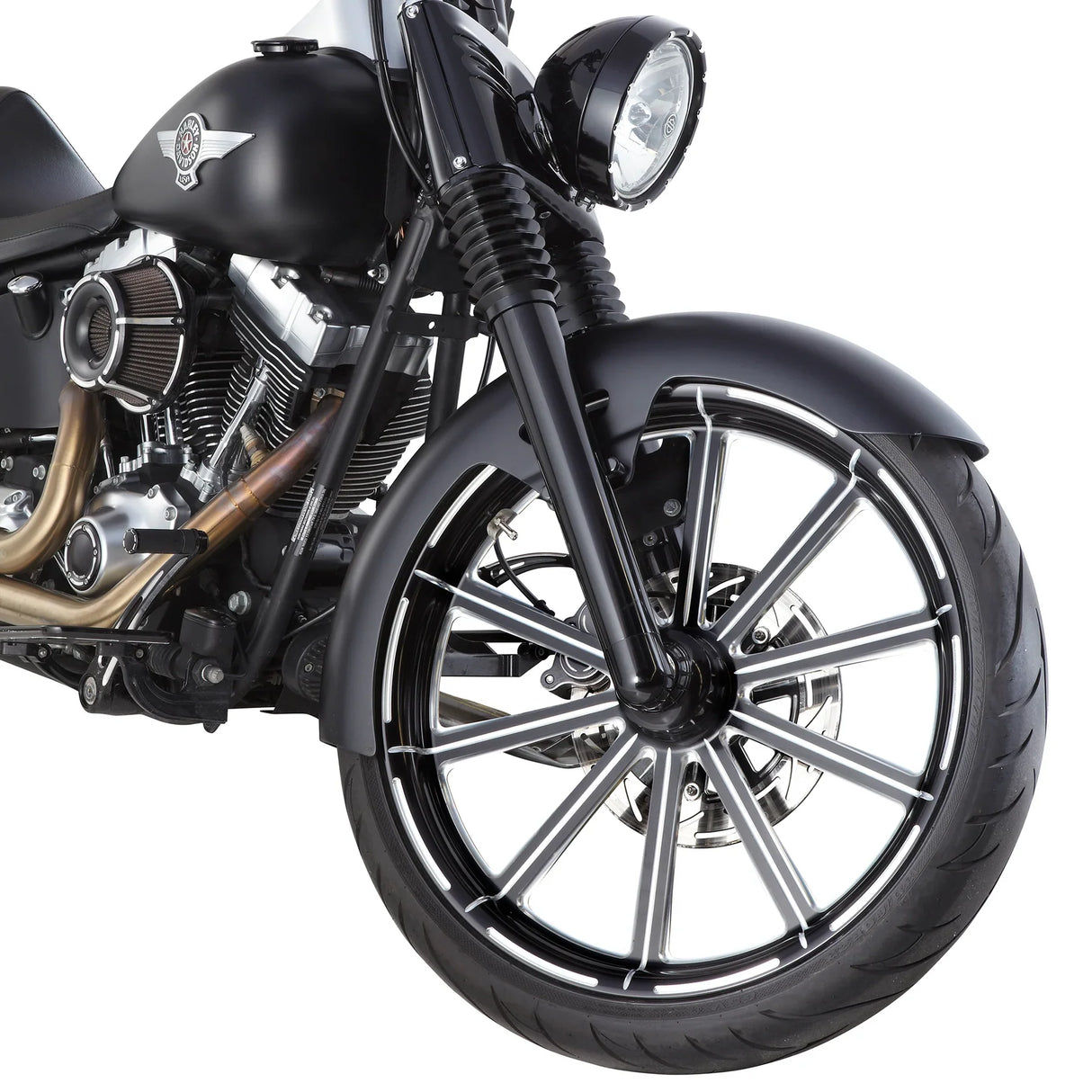 Arlen Ness Dual-Disc Hot Legs Fork Legs Black Anodized Smooth Dual Disc - 06-502 For Harley Touring 2008-2013